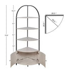 Étagère d'angle de rangement Rosary Blenn avec placard