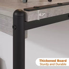 Table console à 2 niveaux de 40 pouces Table d'appoint avec étagère ouverte (capacité de 50 lb, pour entrée/salon/couloir)