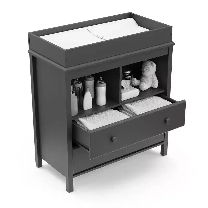 Commode 2 tiroirs Storkcraft Alpine avec plateau à langer