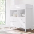 Commode 2 tiroirs Storkcraft Alpine avec plateau à langer