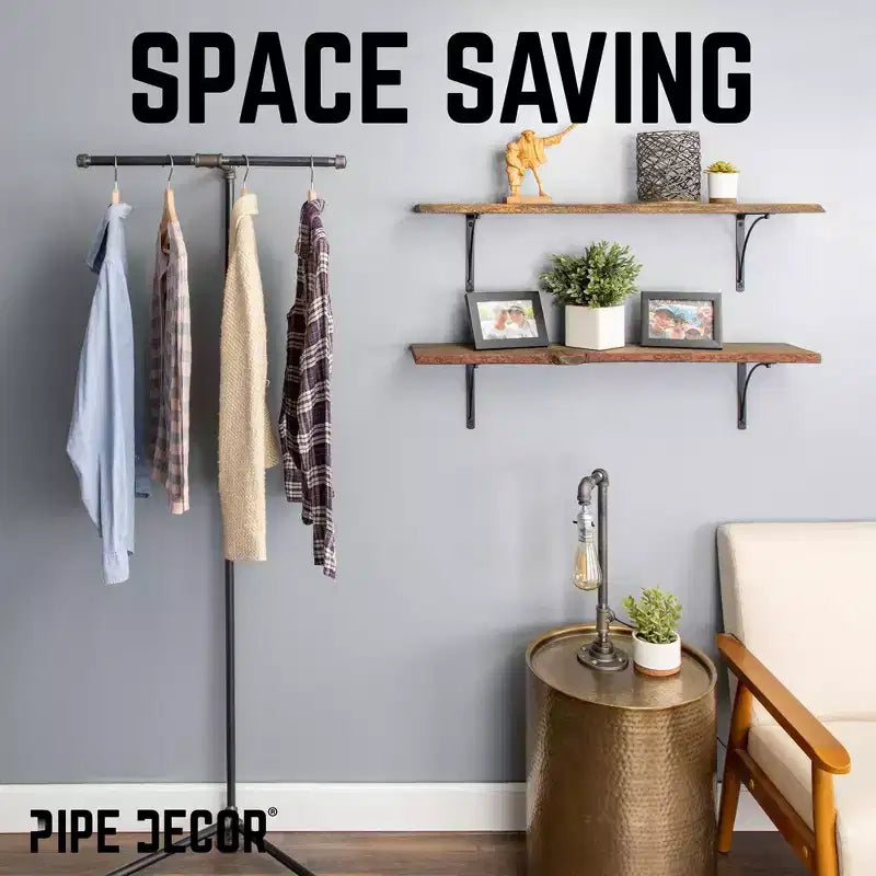 Portant à vêtements de style tuyau de plomberie autonome Pipe Decor