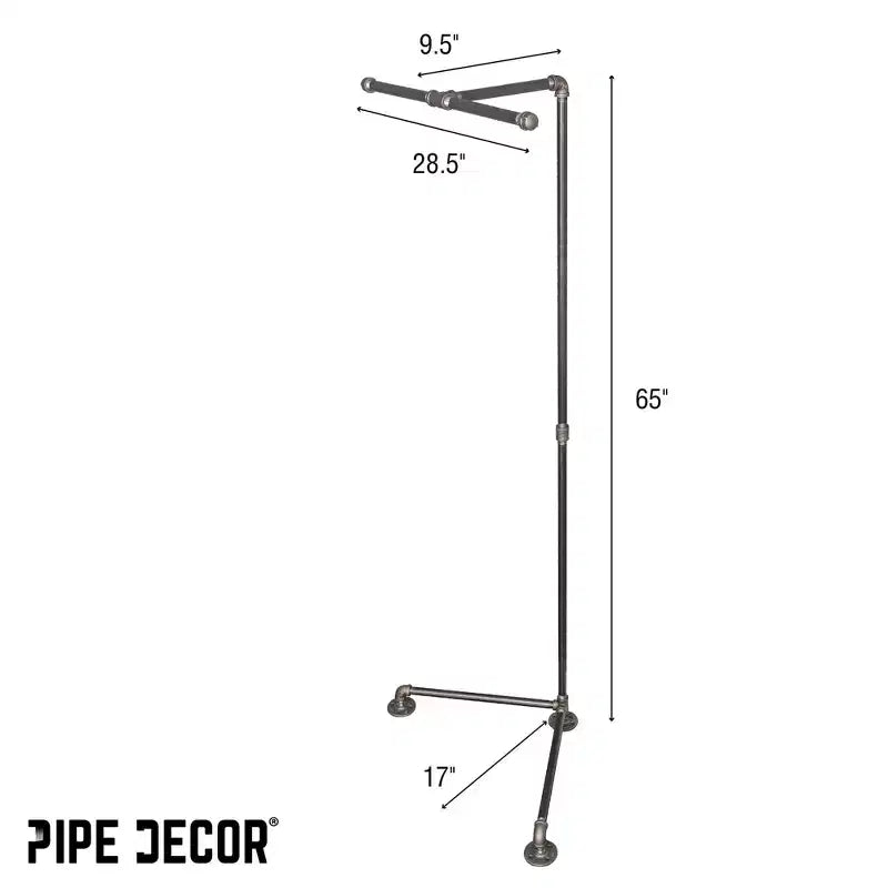 Portant à vêtements de style tuyau de plomberie autonome Pipe Decor