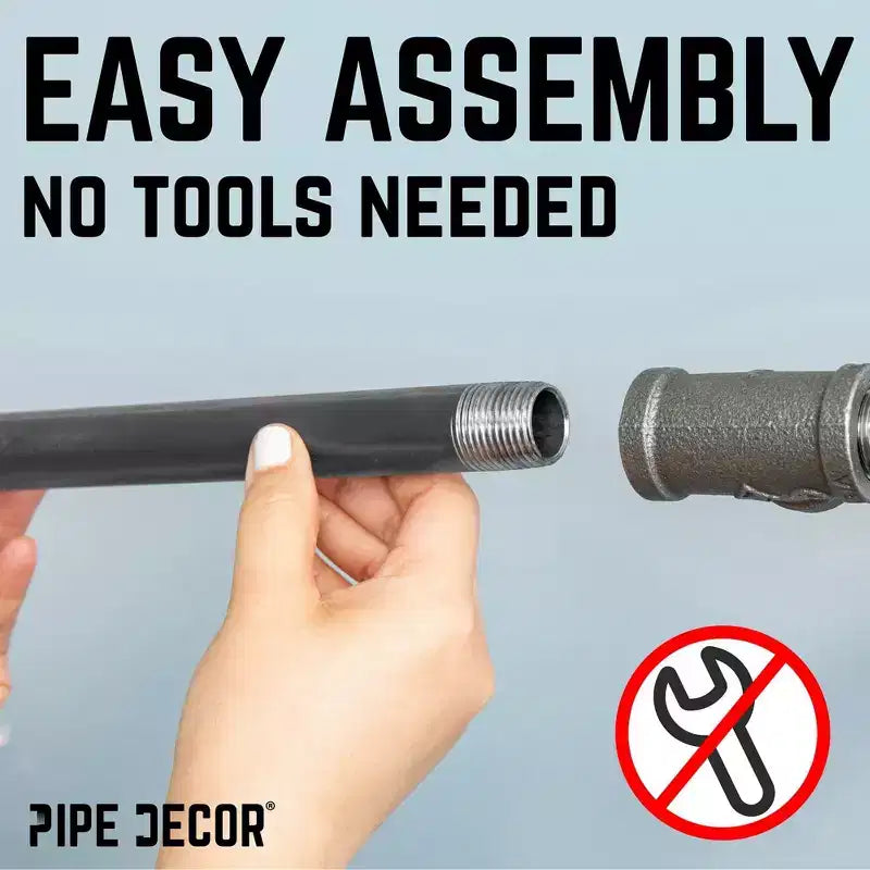 Portant à vêtements de style tuyau de plomberie autonome Pipe Decor