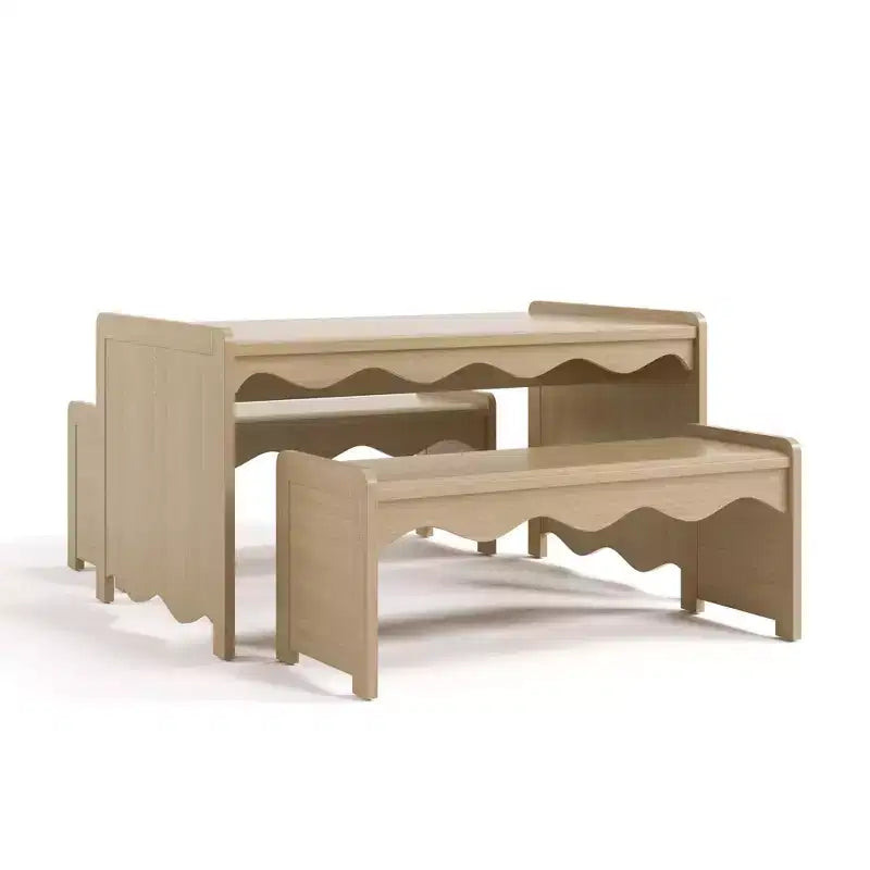 Ensemble table et bancs d'activités Montessori de luxe 3 pièces Casablanca Storkcraft pour enfants