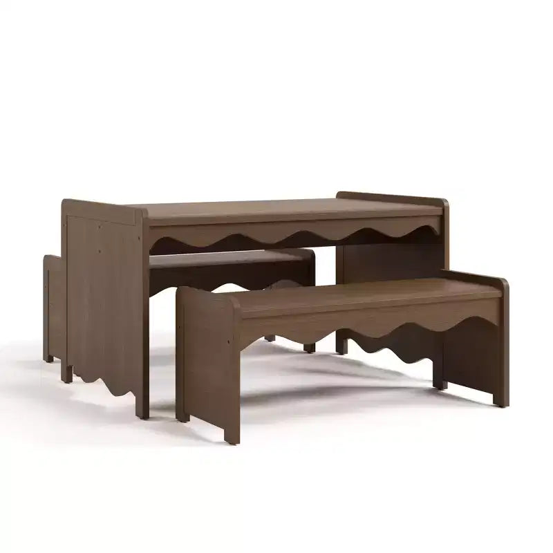 Ensemble table et bancs d'activités Montessori de luxe 3 pièces Casablanca Storkcraft pour enfants