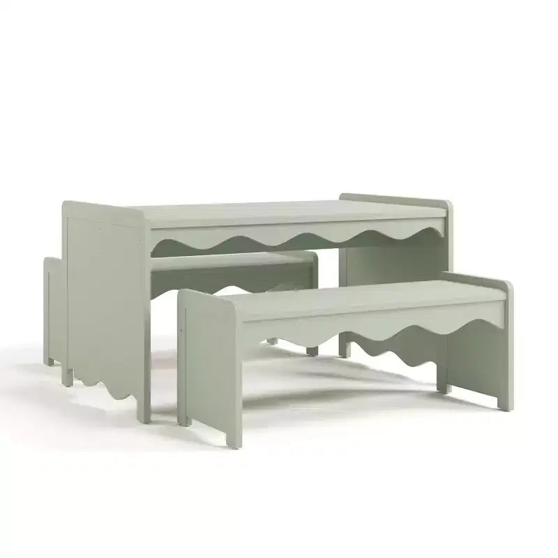 Ensemble table et bancs d'activités Montessori de luxe 3 pièces Casablanca Storkcraft pour enfants
