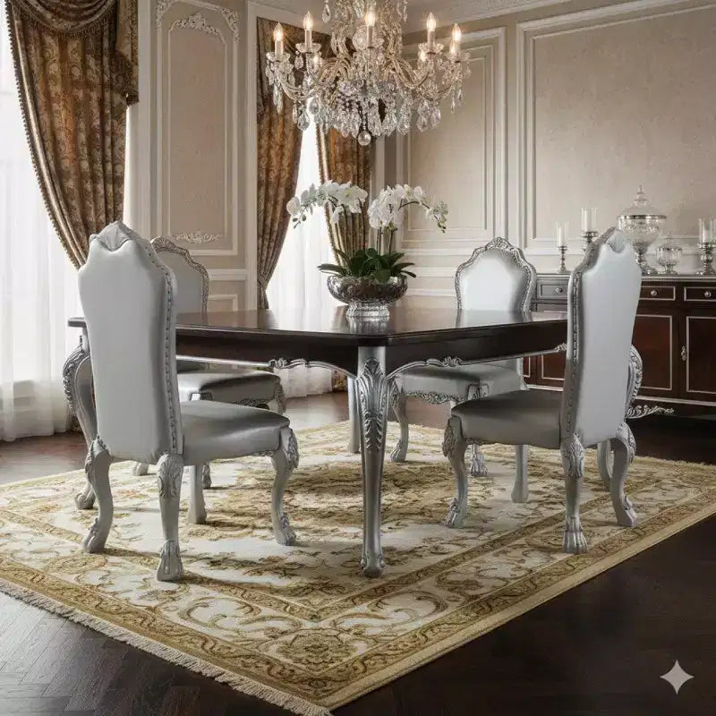 Lot de 2 chaises d'appoint Royal Hampton de 25 pouces, dossier incurvé, motifs défilants sculptés, blanches
