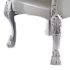 Lot de 2 chaises d'appoint Royal Hampton de 25 pouces, dossier incurvé, motifs défilants sculptés, blanches
