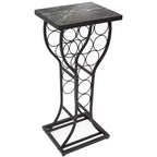 Table console porte-bouteilles de vin en marbre Sorbus 11 bouteilles