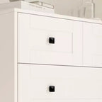 Commode à 5 tiroirs blanche porte de grange