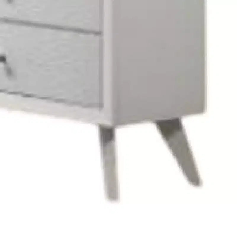 Commode large Royal Hampton, 6 tiroirs avec poignées en bronze, bois blanc texturé