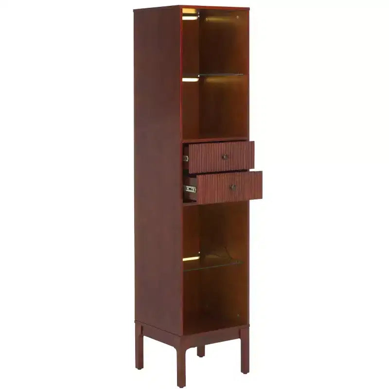 Étagère/vitrine Clairville Curio – Noyer – SEI