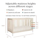 Lit de bébé convertible 4-en-1 Gelato de Babyletto avec kit de conversion en lit pour tout-petit