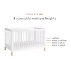 Lit de bébé convertible 4-en-1 Gelato de Babyletto avec kit de conversion en lit pour tout-petit