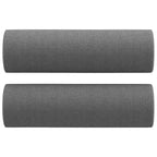 Canapé 3 places tissu gris foncé (100% polyester), métal, textilène