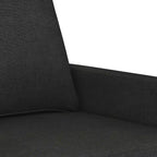 Canapé 2 places Tissu noir (100% polyester), cadre en métal, textilène