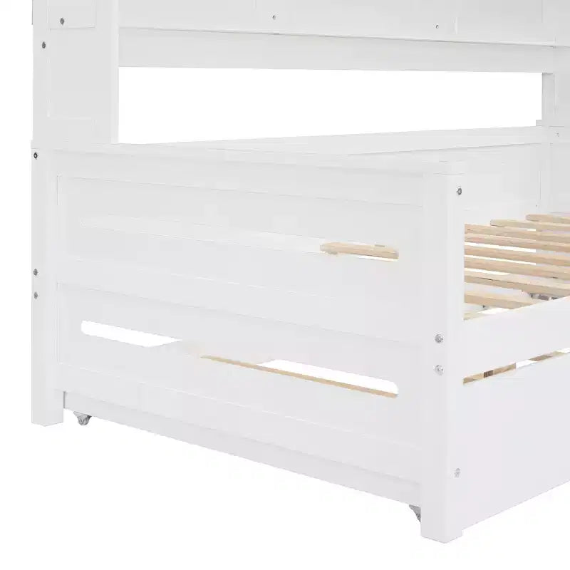 Lit de repos double/complet avec bibliothèque de rangement, lit de repos en bois avec lit gigogne, lit de repos en bois avec armoires de rangement et étagères