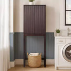 Teamson Home Meuble de rangement d'appoint au-dessus des toilettes Tremolo moderne bohème avec bois massif et façades cannelées contemporaines