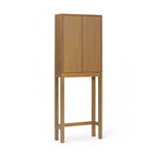 Teamson Home Meuble de rangement d'appoint au-dessus des toilettes Tremolo moderne bohème avec bois massif et façades cannelées contemporaines