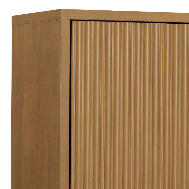 Teamson Home Meuble de rangement d'appoint au-dessus des toilettes Tremolo moderne bohème avec bois massif et façades cannelées contemporaines