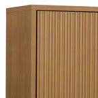 Teamson Home Meuble de rangement d'appoint au-dessus des toilettes Tremolo moderne bohème avec bois massif et façades cannelées contemporaines