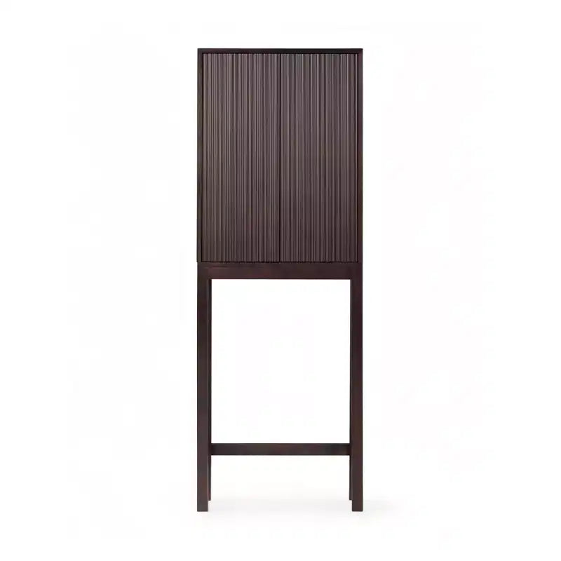 Teamson Home Meuble de rangement d'appoint au-dessus des toilettes Tremolo moderne bohème avec bois massif et façades cannelées contemporaines