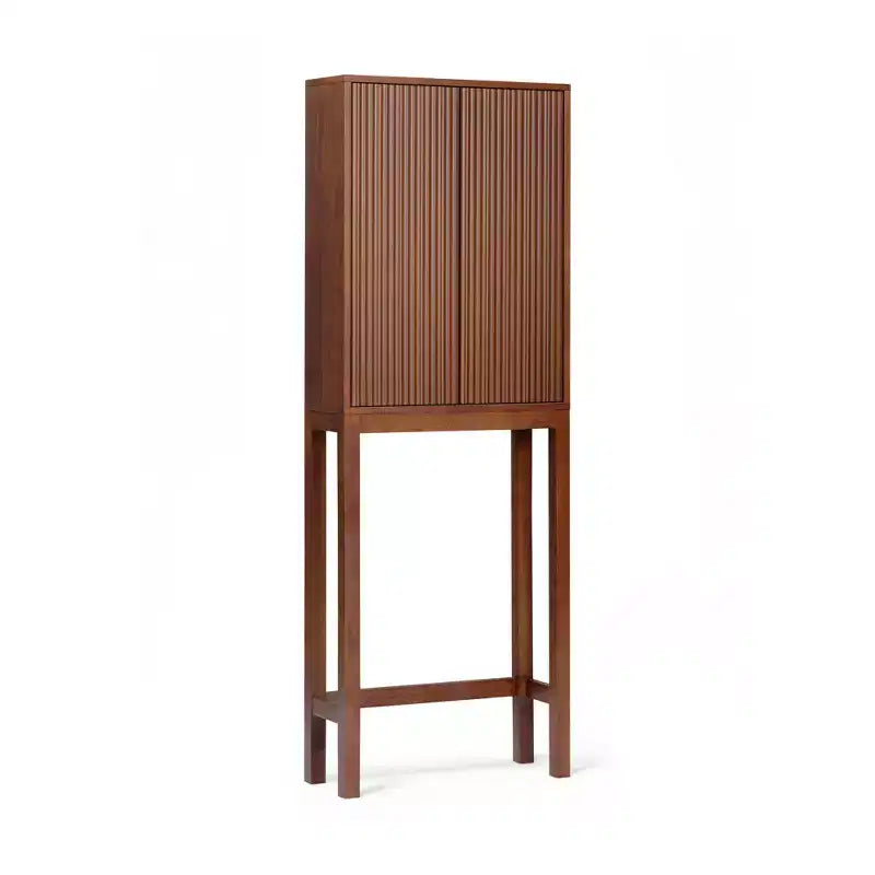 Teamson Home Meuble de rangement d'appoint au-dessus des toilettes Tremolo moderne bohème avec bois massif et façades cannelées contemporaines