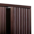 Teamson Home Meuble de rangement d'appoint au-dessus des toilettes Tremolo moderne bohème avec bois massif et façades cannelées contemporaines