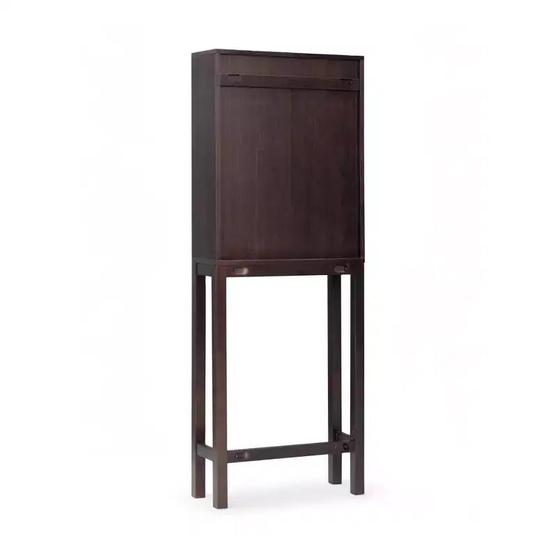 Teamson Home Meuble de rangement d'appoint au-dessus des toilettes Tremolo moderne bohème avec bois massif et façades cannelées contemporaines