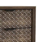 Table de chevet Royal Hampton, 2 tiroirs, bois marron foncé, 63,5 cm