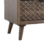 Table de chevet Royal Hampton, 2 tiroirs, bois marron foncé, 63,5 cm