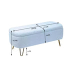 Banc de rangement ottoman Clihome pour pied de lit, banc d'entrée moderne en fausse fourrure blanc ivoire, rembourré avec rangement pour salon et chambre