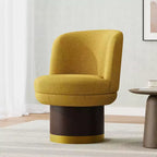 Christopher Knight Home Fauteuil d'appoint pivotant à 360° Afanasev en tissu chenille avec base piédestal