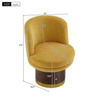 Christopher Knight Home Fauteuil d'appoint pivotant à 360° Afanasev en tissu chenille avec base piédestal