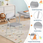 Ensemble de table et 6 chaises pliantes pour enfants, ensemble table et chaises d'activités pour enfants pour salle à manger, garderie, salles de classe