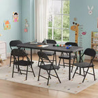 Ensemble de table et 6 chaises pliantes pour enfants, ensemble table et chaises d'activités pour enfants pour salle à manger, garderie, salles de classe