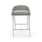 Tabourets de bar, lot de 2, assise avec finition chromée pour salle à manger, coin petit-déjeuner, îlot de cuisine, bar, salon