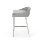 Tabourets de bar, lot de 2, assise avec finition chromée pour salle à manger, coin petit-déjeuner, îlot de cuisine, bar, salon