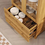 71 Meuble de rangement haut de cuisine de style ferme moderne, avec 2 grands tiroirs