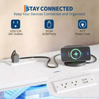 Meuble TV pour téléviseurs de 65, 70, 75 pouces, commode longue à 10 tiroirs avec prises de courant, lumières LED, meuble TV de 63 pouces avec tiroirs de rangement