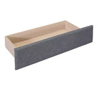 Lit plateforme capitonné double avec 2 tiroirs de rangement, cadre de lit double en bois pour chambre à coucher