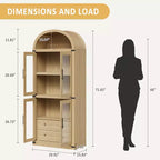 Bibliothèque haute de 180 cm, bibliothèque à 4 étagères avec 2 tiroirs de rangement, avec portes, bibliothèque en bois de 40,2 cm de profondeur pour bureau à domicile, salon, chambre à coucher
