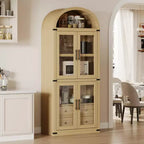 Bibliothèque haute de 180 cm, bibliothèque à 4 étagères avec 2 tiroirs de rangement, avec portes, bibliothèque en bois de 40,2 cm de profondeur pour bureau à domicile, salon, chambre à coucher