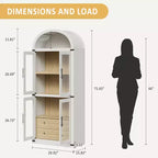 Bibliothèque haute de 180 cm, bibliothèque à 4 étagères avec 2 tiroirs de rangement, avec portes, bibliothèque en bois de 40,2 cm de profondeur pour bureau à domicile, salon, chambre à coucher