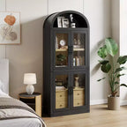Bibliothèque haute de 180 cm, bibliothèque à 4 étagères avec 2 tiroirs de rangement, avec portes, bibliothèque en bois de 40,2 cm de profondeur pour bureau à domicile, salon, chambre à coucher