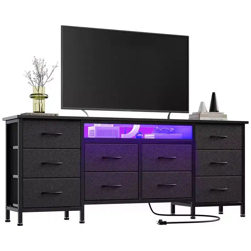 71'' Modern 13 Drawers TV Stand for 75 Inch TV, 13 Drawers Long Dresser with Handle, Versatile TV Stand Dresser Storage