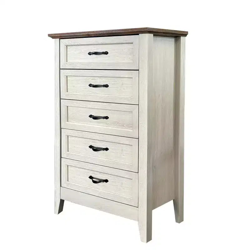 Commode, Commode Vintage en Bois à 5 Tiroirs, Commodes Hautes pour Placard, Commodes de Rangement, pour Placard Salon, Chambre d'Enfant