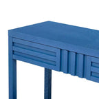 Console en bois avec rangement, table d'entrée moderne avec motif rayé pour salon et bureau