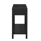 Console en bois avec rangement, table d'entrée moderne avec motif rayé pour salon et bureau