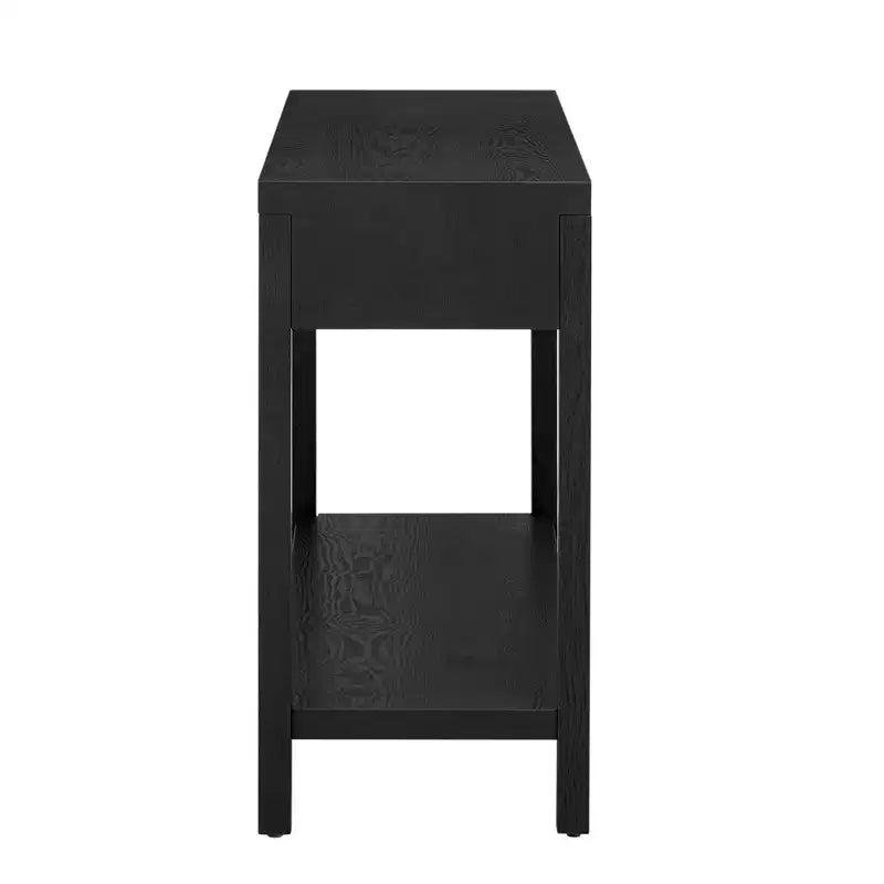 Console en bois avec rangement, table d'entrée moderne avec motif rayé pour salon et bureau